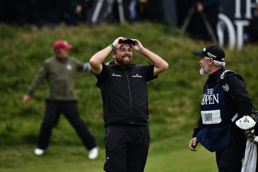 Shane Lowry celebrates winning the 2019 British Open