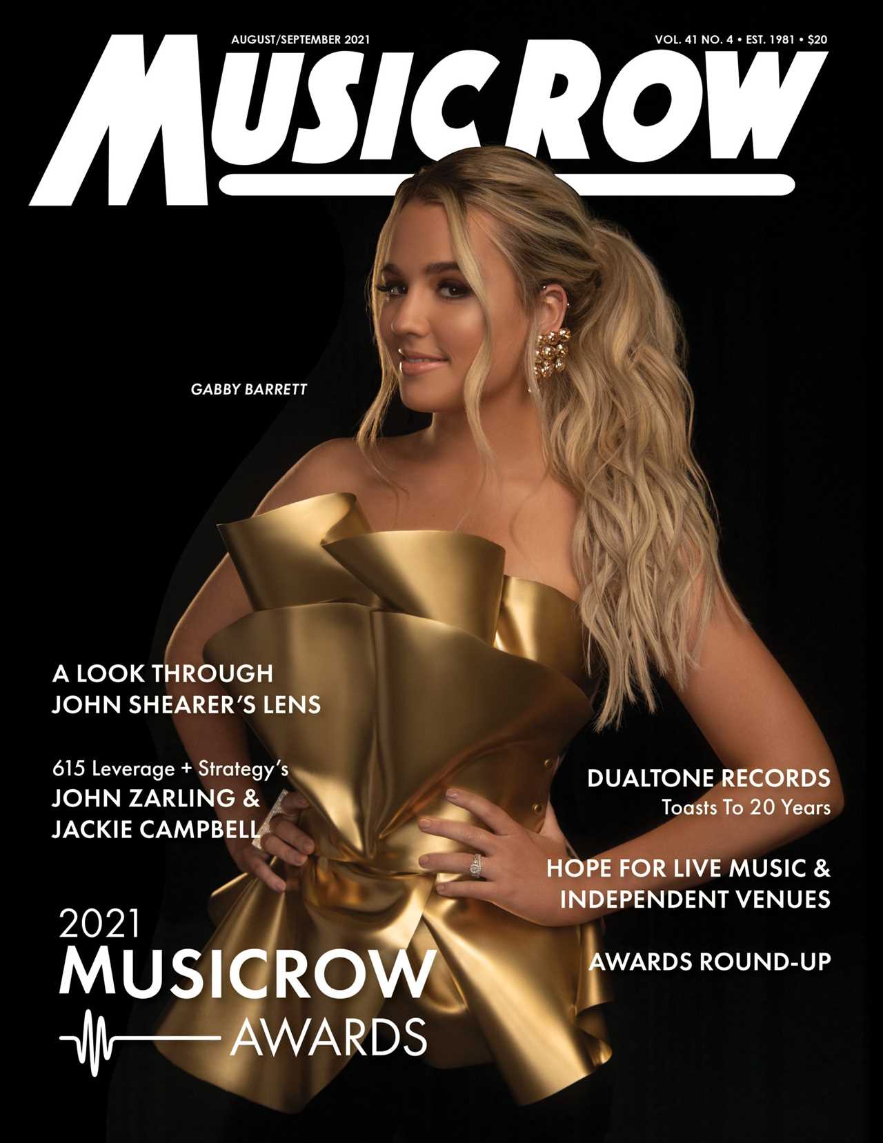 On The Cover: Gabby Barrett Graces The Cover Of MusicRow Awards Print Issue