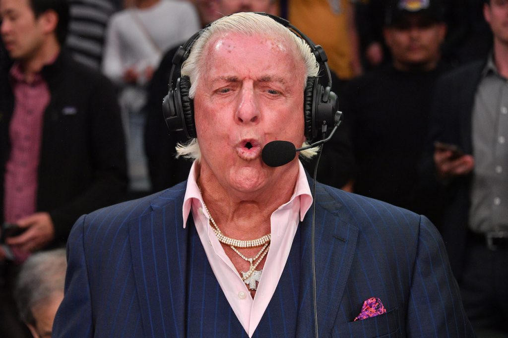 Ric Flair at an LA Lakers game