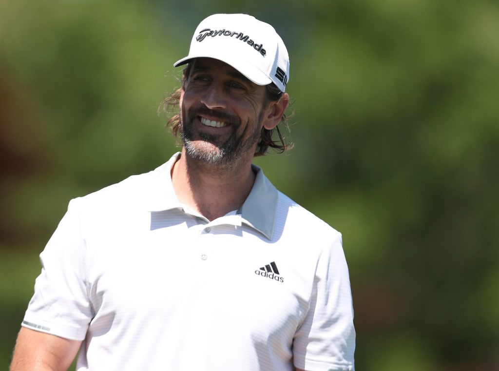 Green Bay Packers quarterback Aaron Rodgers at the American Century Championship