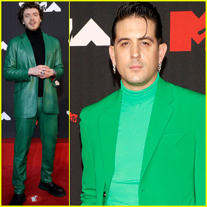 Jack Harlow & G-Eazy Match in Colorful Green Suits at the 2021 MTV VMAs