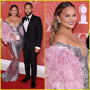 Chrissy Teigen Sparkles Next To John Legend at Tony Awards 2020