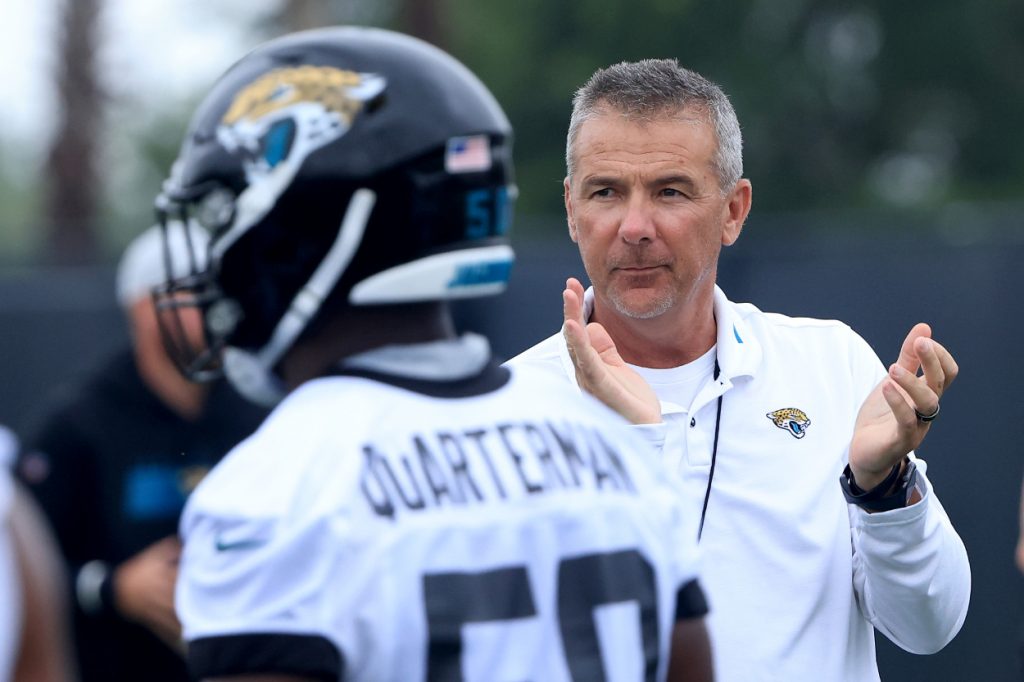 Jacksonville Jaguars head coach Urban Meyer during minicamp.