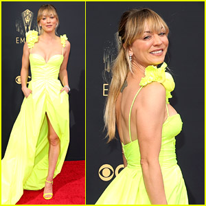 Flight Attendant's Kaley Cuoco Brightens Up The Red Carpet at Emmy Awards 2021