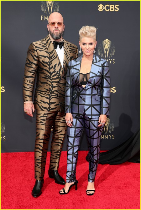 Chris Sullivan and wife Rachel Sullivan at the Emmy Awards 2021