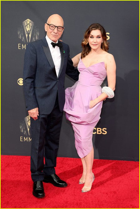 Patrick Stewart and wife Sunny Ozell at the Emmy Awards 2021