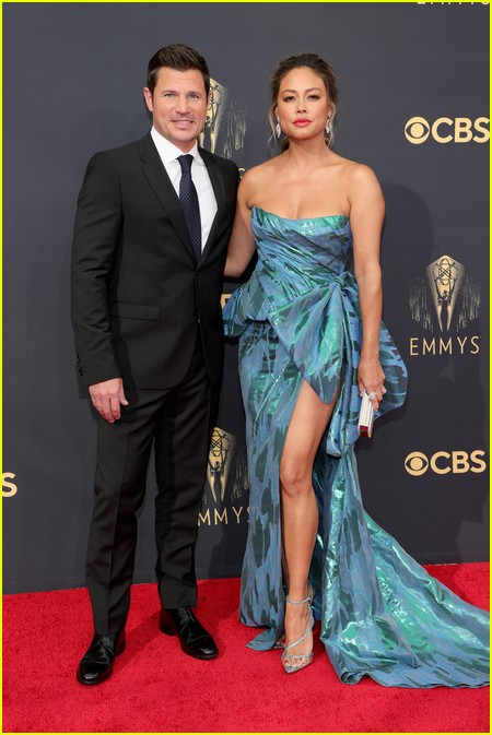 Nick Lachey and Vanessa Lachey at the Emmy Awards 2021