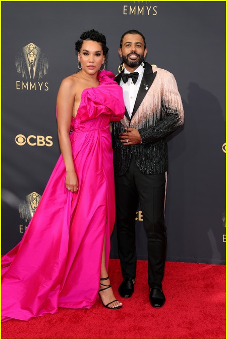 Emmy Raver-Lampman and Daveed Diggs at the Emmy Awards 2021