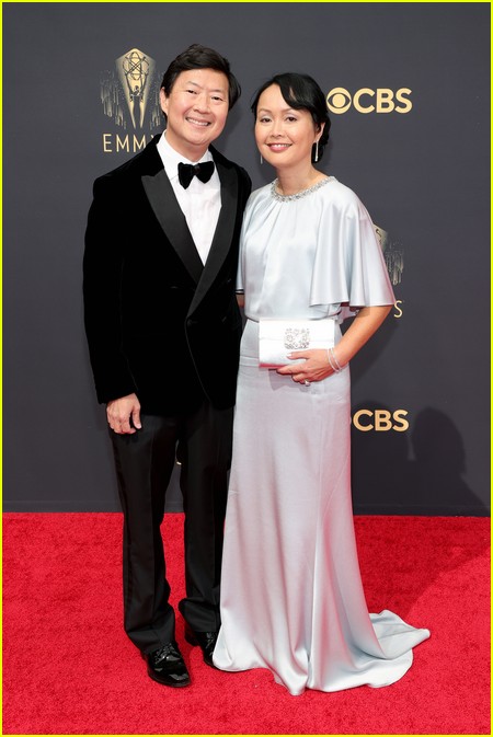 Ken Jeong and wife Tran Jeong at the Emmy Awards 2021