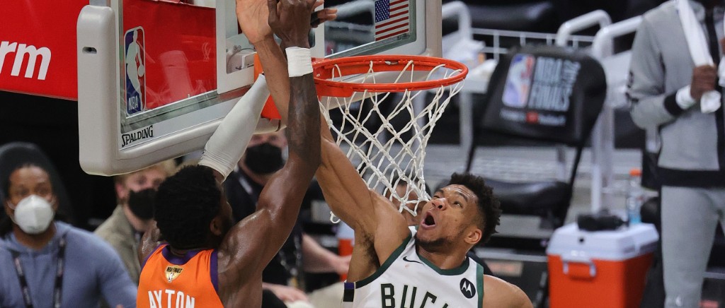 Giannis Antetokounmpo’s Block On Deandre Ayton Is An Instant Classic NBA Finals Moment