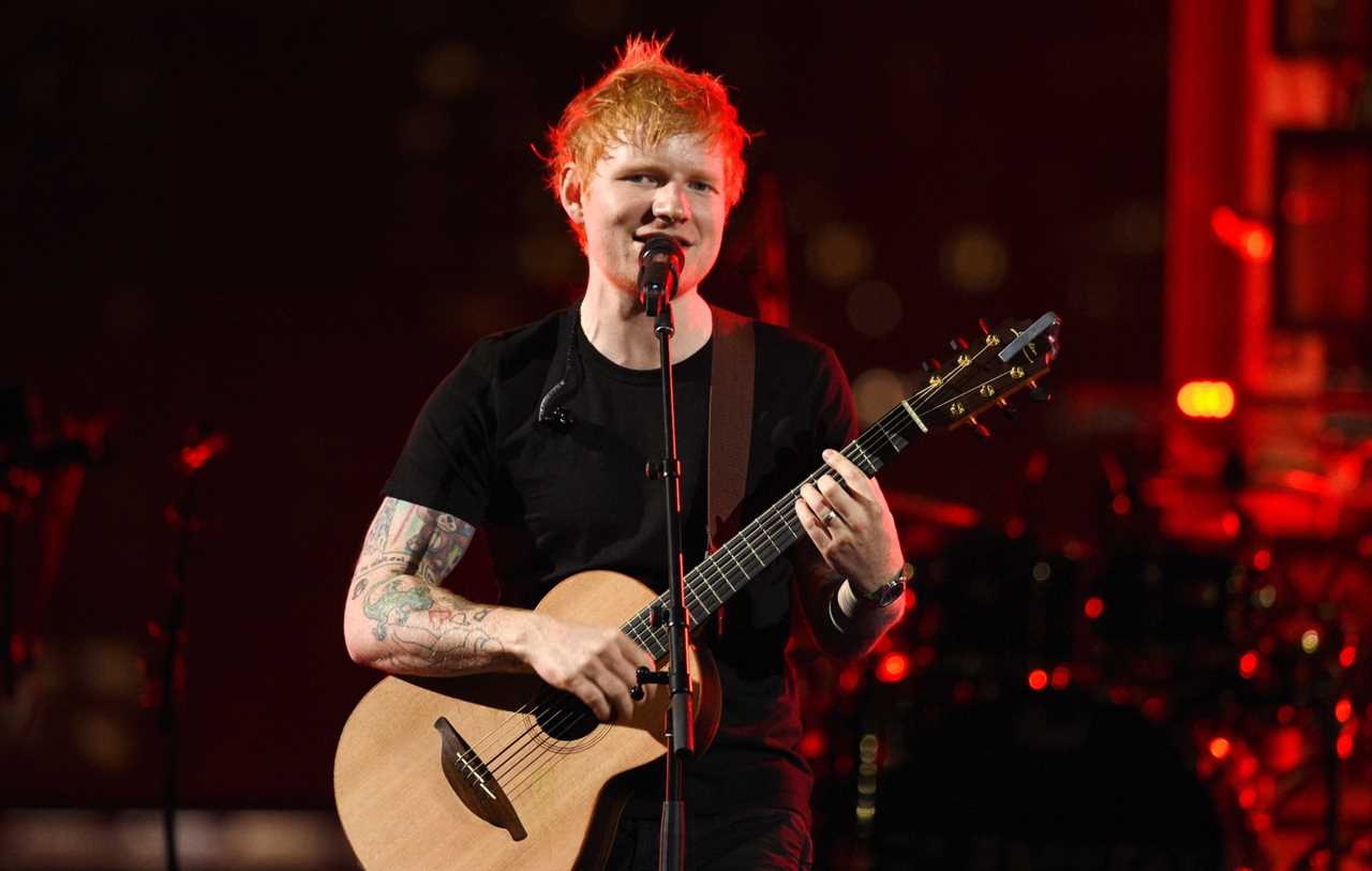 Ed Sheeran performing live onstage