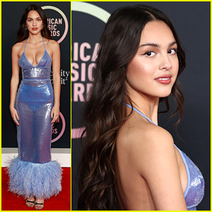 Olivia Rodrigo Stuns in Sheer Sequined Dress on American Music Awards 2021 Red Carpet!