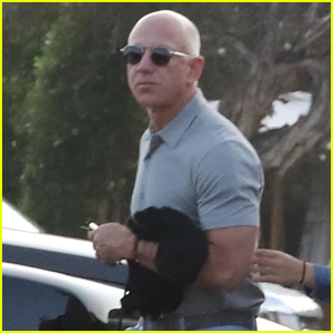 Jeff Bezos Arrives for Dinner With Friends & Family Ahead of His First Space Flight