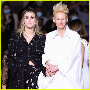 Tilda Swinton & Daughter Honor Hold Hands at 'Les Olympiades' Premiere at Cannes 2021