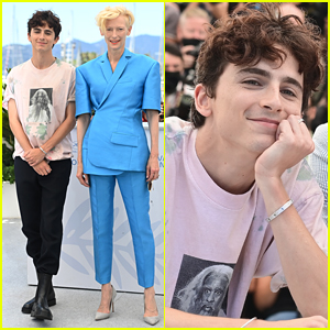 Timothee Chalamet & Tilda Swinton Keep Cannes Promo Going at 'French Dispatch' Photo Call