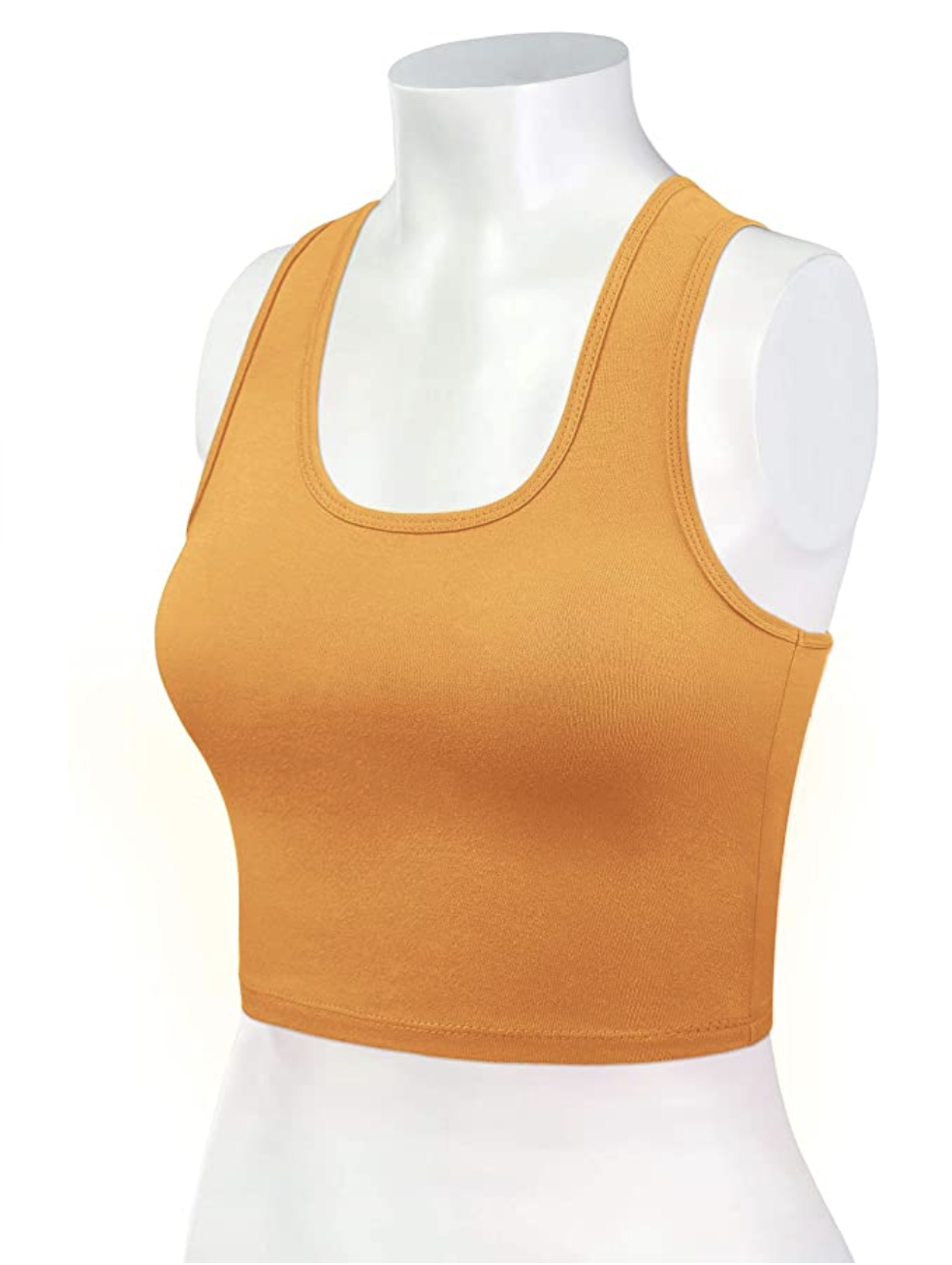 HATOPANTS Women's Cotton Racerback Basic Crop Tank Tops