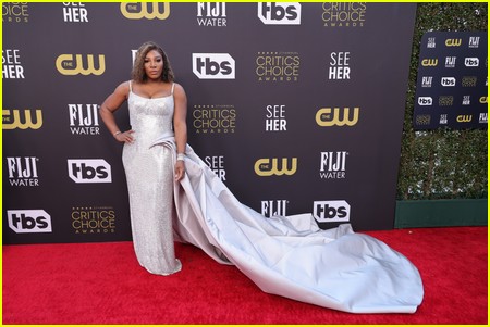 Serena Williams on the Critics Choice red carpet