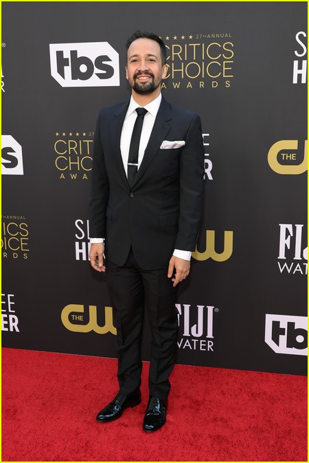 Lin-Manuel Miranda (Tick Tick Boom and Encanto) on the BAFTAs red carpet