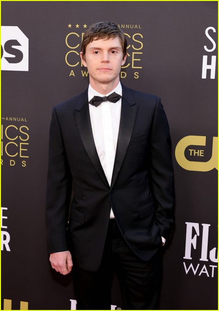 Evan Peters (Mare of Easttown) on the BAFTAs red carpet