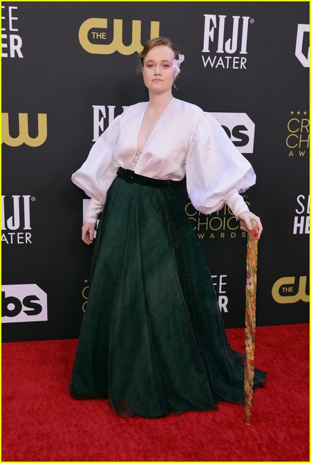 Liv Hewson (Yellowjackets) on the Critics Choice red carpet