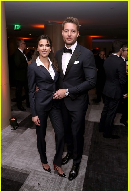 Justin Hartley and wife Sofia Pernas (This Is Us) on the Critics Choice red carpet