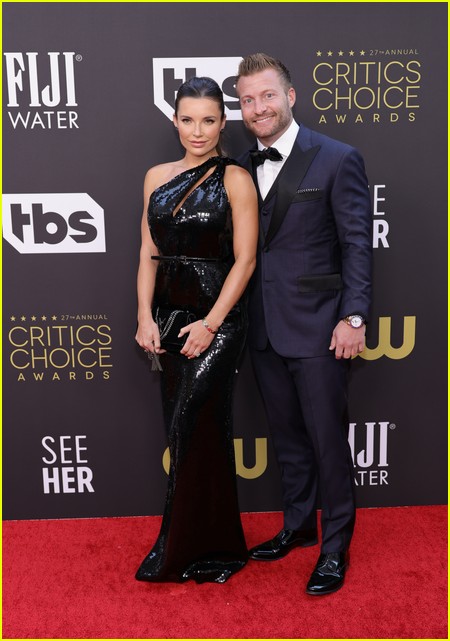 Sean McFey with Veronika Khomyn (presenter) at the Critics Choice Awards 2022