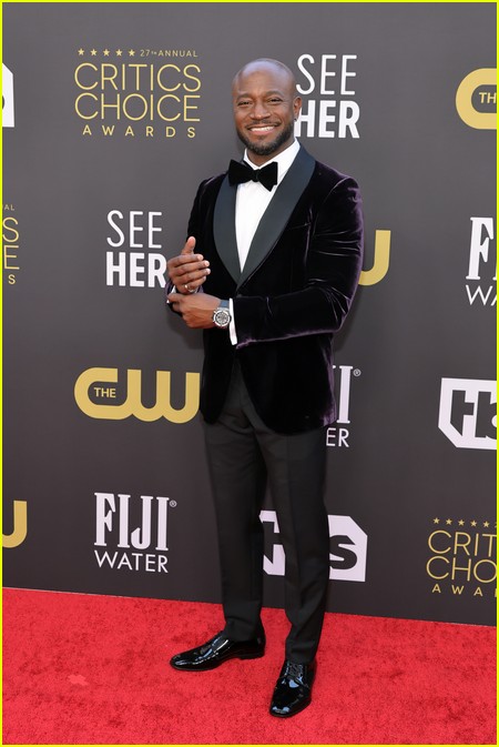 Taye Diggs (co-host) on the BAFTAs red carpet