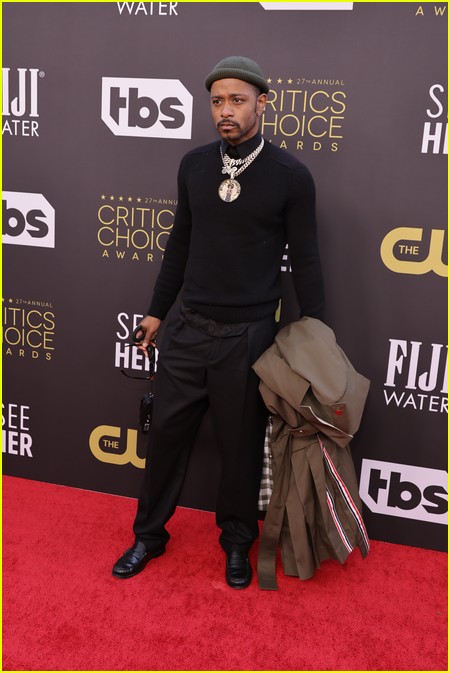 Lakeith Stanfield (The Harder They Fall) on the BAFTAs red carpet