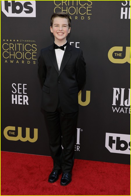 Iain Armitage (Young Sheldon) on the Critics Choice red carpet