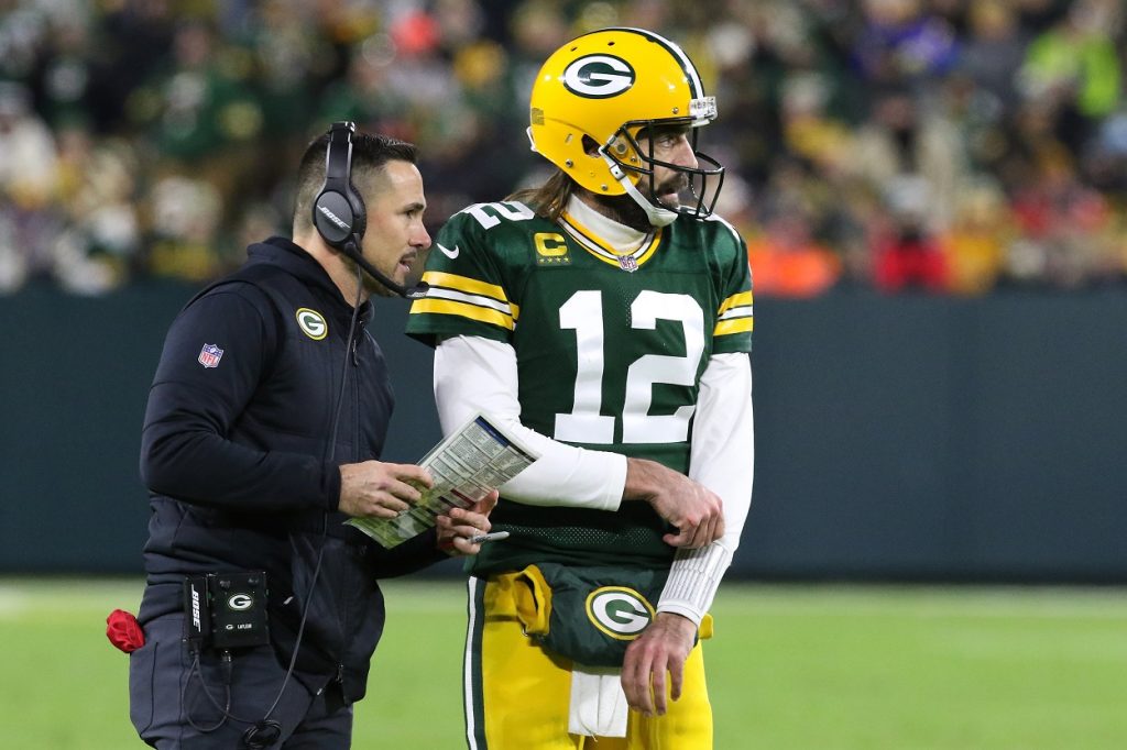 Matt LaFleur and Aaron Rodgers 