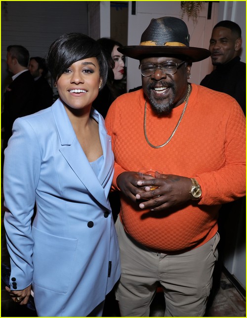 Ariana DeBose, Cedric the Entertainer at the CAA Pre-Oscars Party