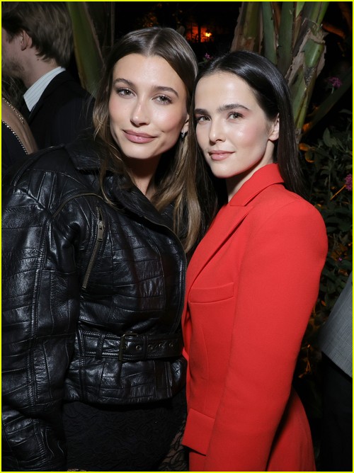 Hailey Bieber, Zoey Deutch at the CAA Pre-Oscars Party