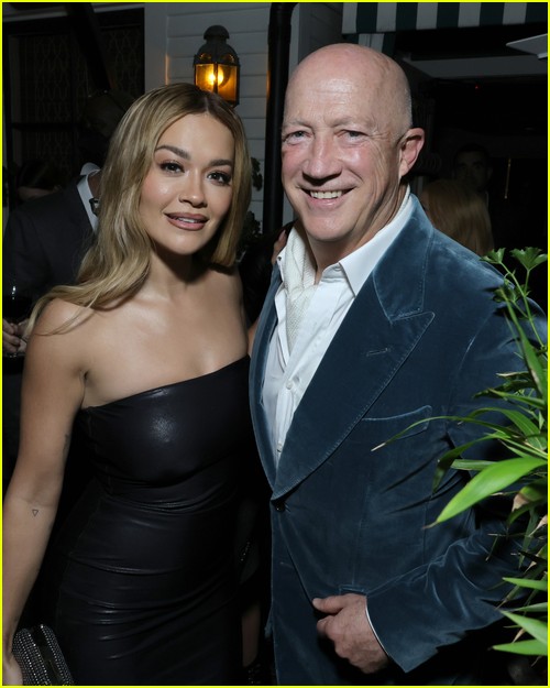 Rita Ora, Bryan Lourd at the CAA Pre-Oscars Party