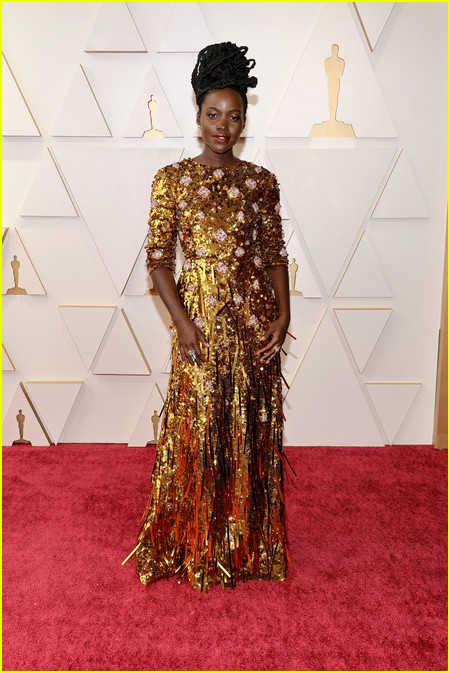 Oscar winner Lupita Nyong’o on the Oscars 2022 red carpet