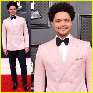 Trevor Noah Hits the Red Carpet Ahead of His Hosting Duties at the Grammys 2022