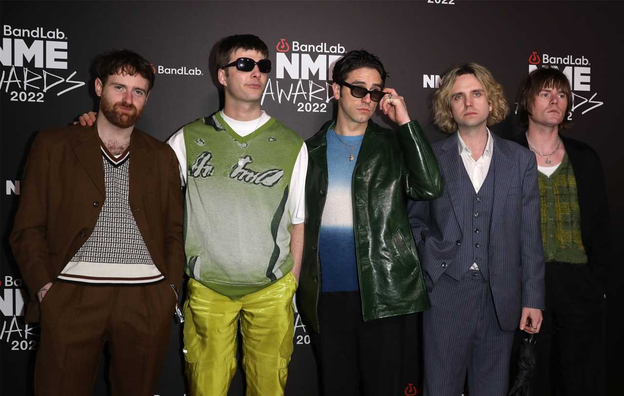 Fontaines D.C. on the red carpet of the BandLab NME Awards 2022