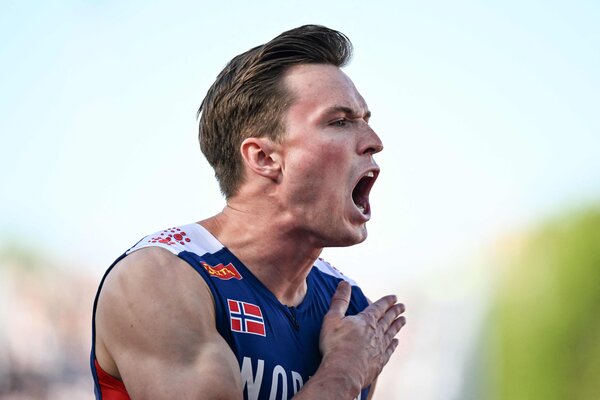 A lot of power goes into Karsten Warholm's roar.