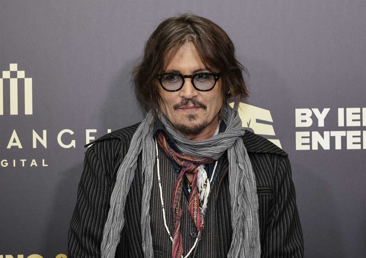 Johnny Depp attends the promotion of the animated series "Puffins" in Belgrade on October 19, 2021. 