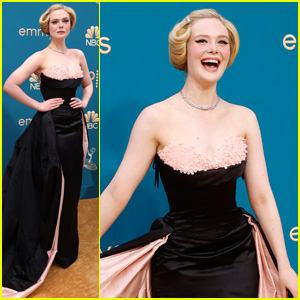 Elle Fanning Wears a Dress Made By 'The Great' Costume Designer Sharon Long to the Emmys 2022