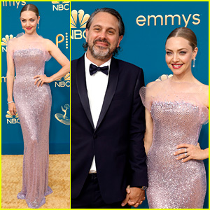 Amanda Seyfriend Wows in Mermaid Dress at Emmys 2022 with Husband Thomas Sadoski