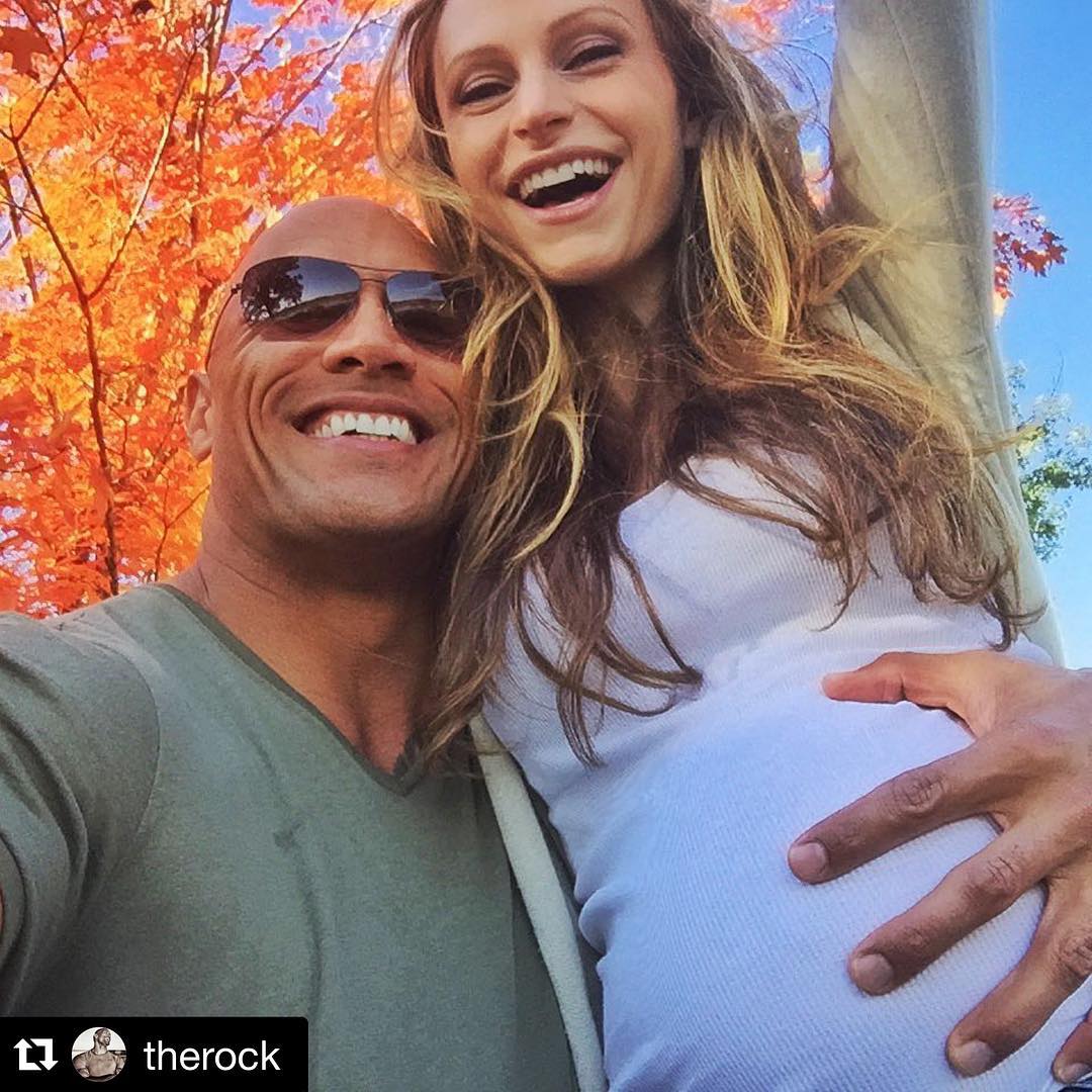 Dwayne Johnson and wife Lauren Hashian.