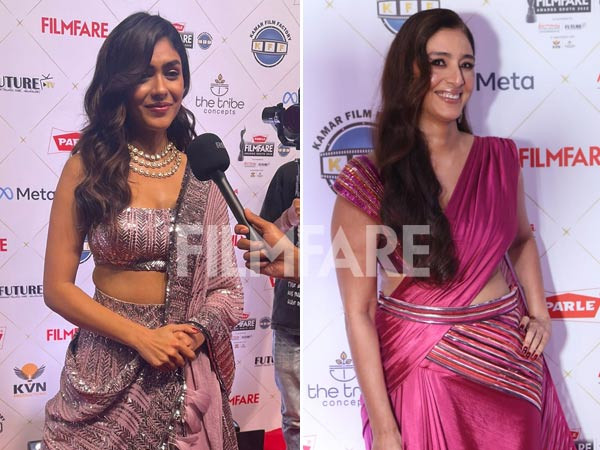 Parle Filmfare Awards South 2022 with Kamar Film Factory Tabu and Mrunal Thakur arrive at red carpet 