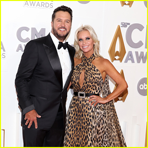 CMA Awards Host Luke Bryan Gets Wife Caroline's Support on the Red Carpet! (Photos)