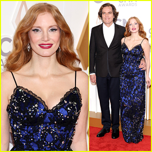 'George & Tammy' Stars Jessica Chastain & Michael Shannon Step Out For CMA Awards 2022