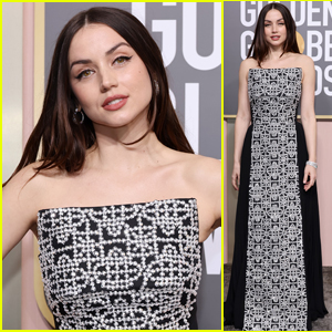 Nominee Ana De Armas Looks Lovely in Louis Vuitton on Golden Globes 2023 Red Carpet