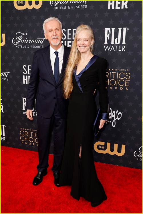 Avatar: The Way of Water director James Cameron and wife Suzy at the Critics Choice Awards 2023