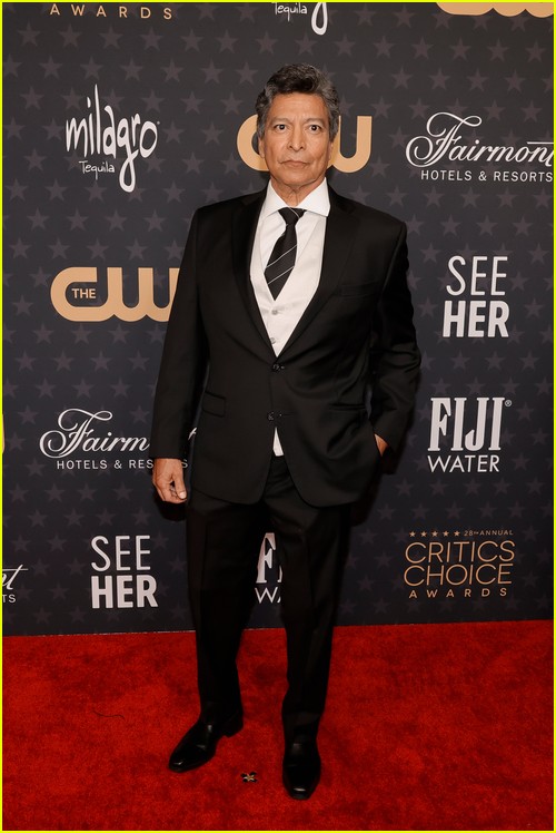 Under the Banner of Heaven’s Gil Birmingham at the Critics Choice Awards 2023