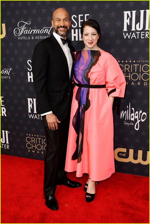 Reboot’s Keegan-Michael Key and wife Elle at the Critics Choice Awards 2023