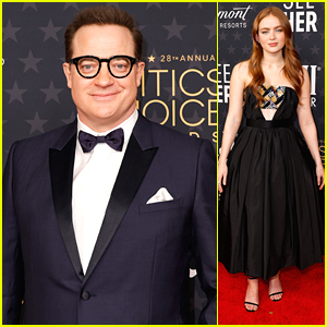 The Whale's Brendan Fraser Joins Co-Star Sadie Sink at Critics Choice Awards 2023