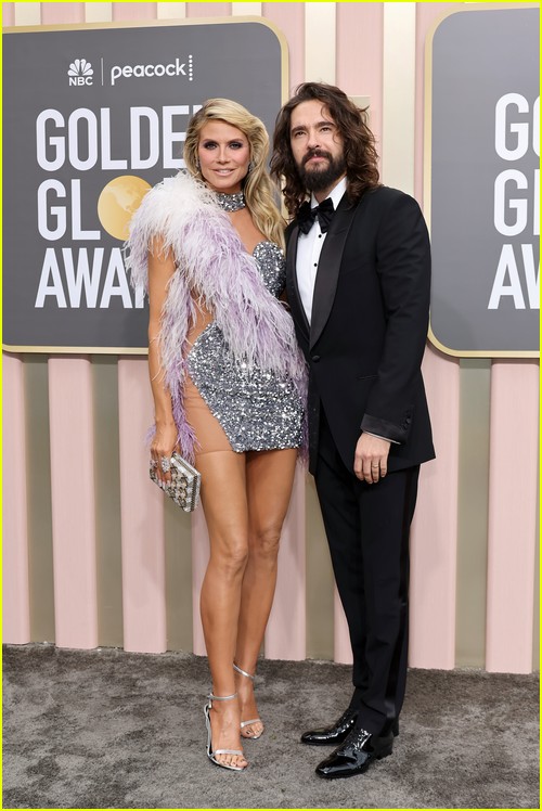 Heidi Klum and Tom Kaulitz at the 2023 Golden Globes